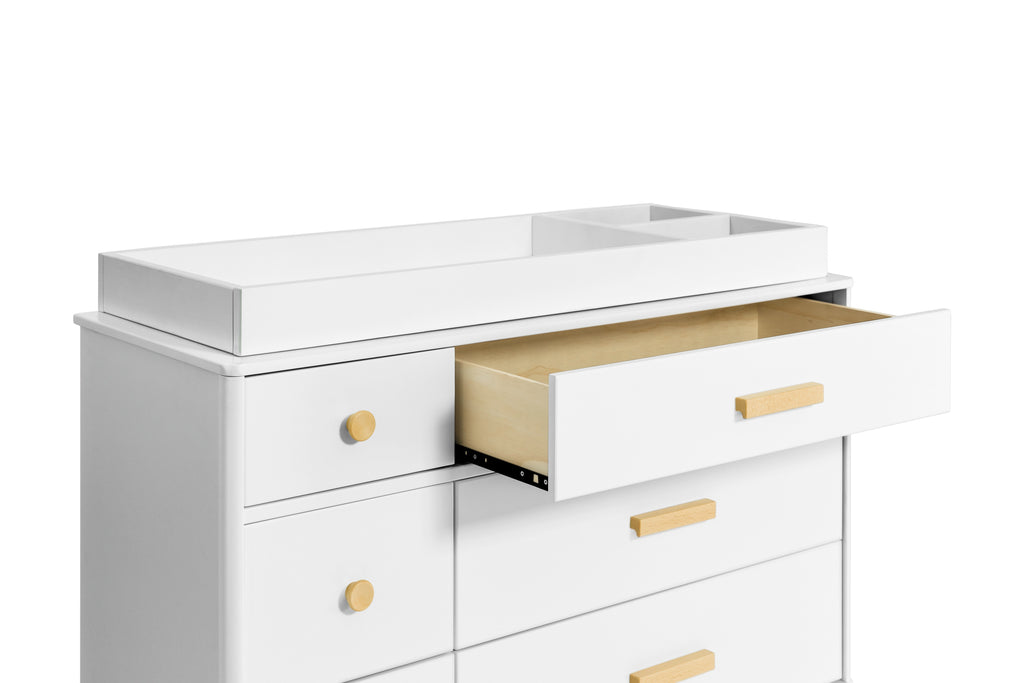 M9016WN,Lolly 6-Drawer Double Dresser Assembled in White/Natural