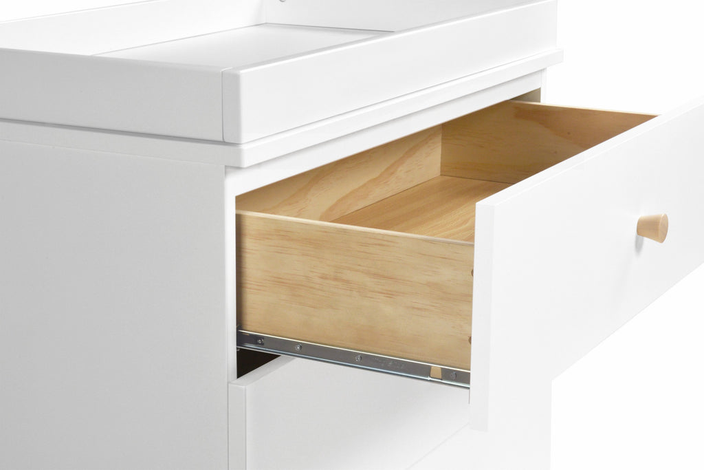 M12923WNX,Gelato 3-Drawer Changer Dresser Washed Natural Ft w/Removable Changing Tray In White