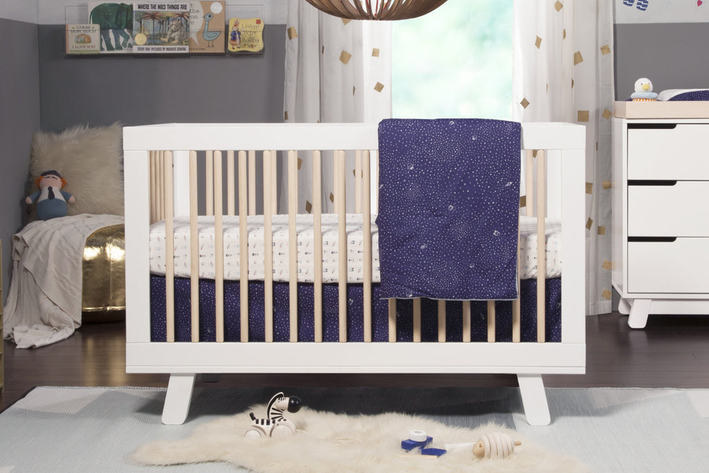 M4201WNX,Hudson 3-in-1 Convertible Crib Toddler Bed Conversion Kit in White/Washed Natural