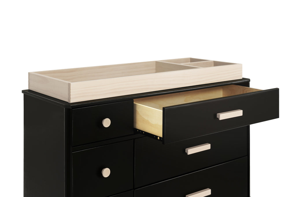 M9016BNX,Lolly 6-Drawer Double Dresser Assembled in Black/Washed natural
