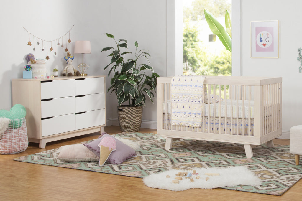 M4201NX,Hudson 3-in-1 Convertible Crib with Toddler Bed Conversion Kit in Washed Natural