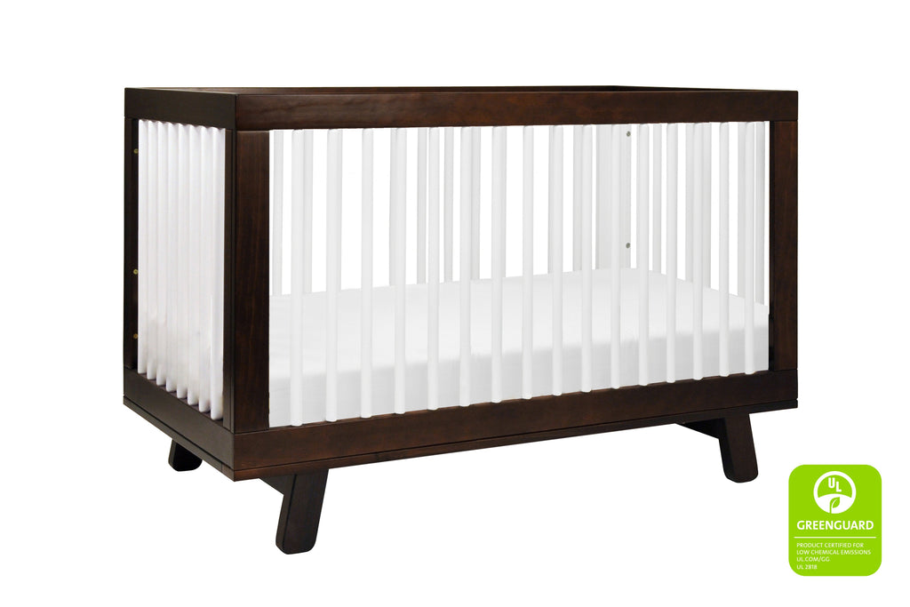 M4201QW,Hudson 3-in-1 Convertible Crib with Toddler Bed Conversion Kit in Espresso/White