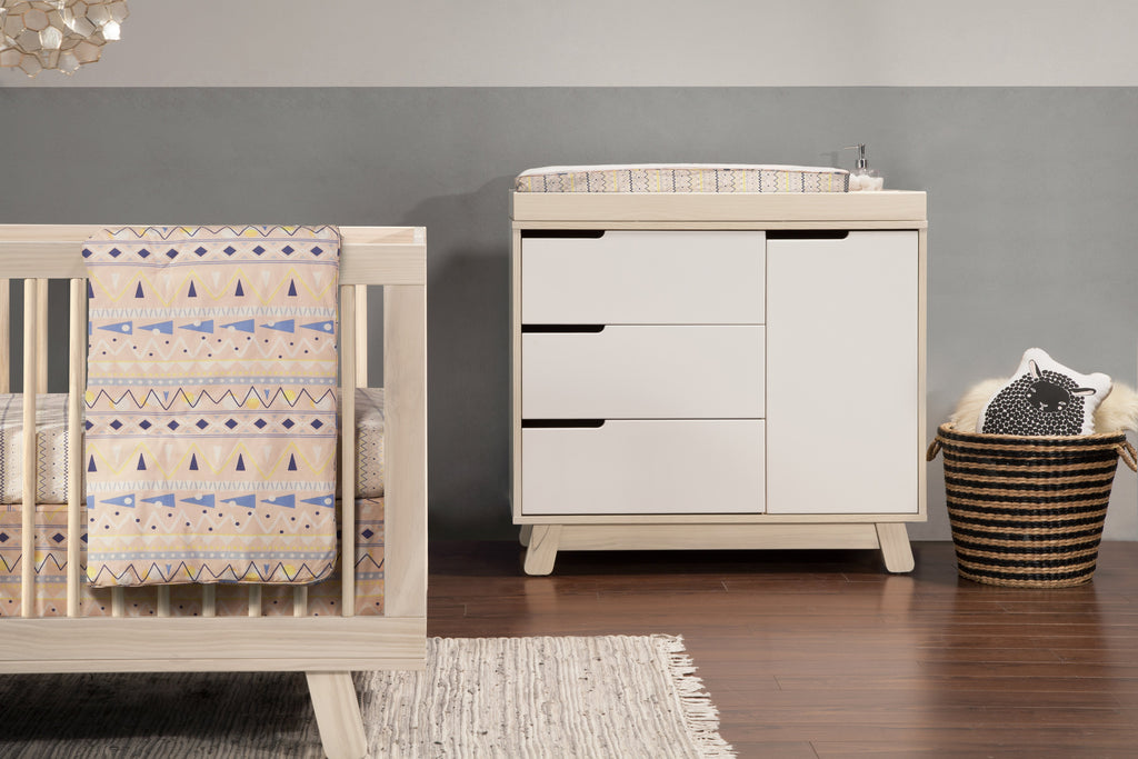 M4201NX,Hudson 3-in-1 Convertible Crib with Toddler Bed Conversion Kit in Washed Natural
