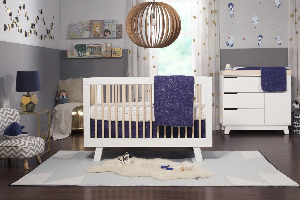 M4201WNX,Hudson 3-in-1 Convertible Crib Toddler Bed Conversion Kit in White/Washed Natural