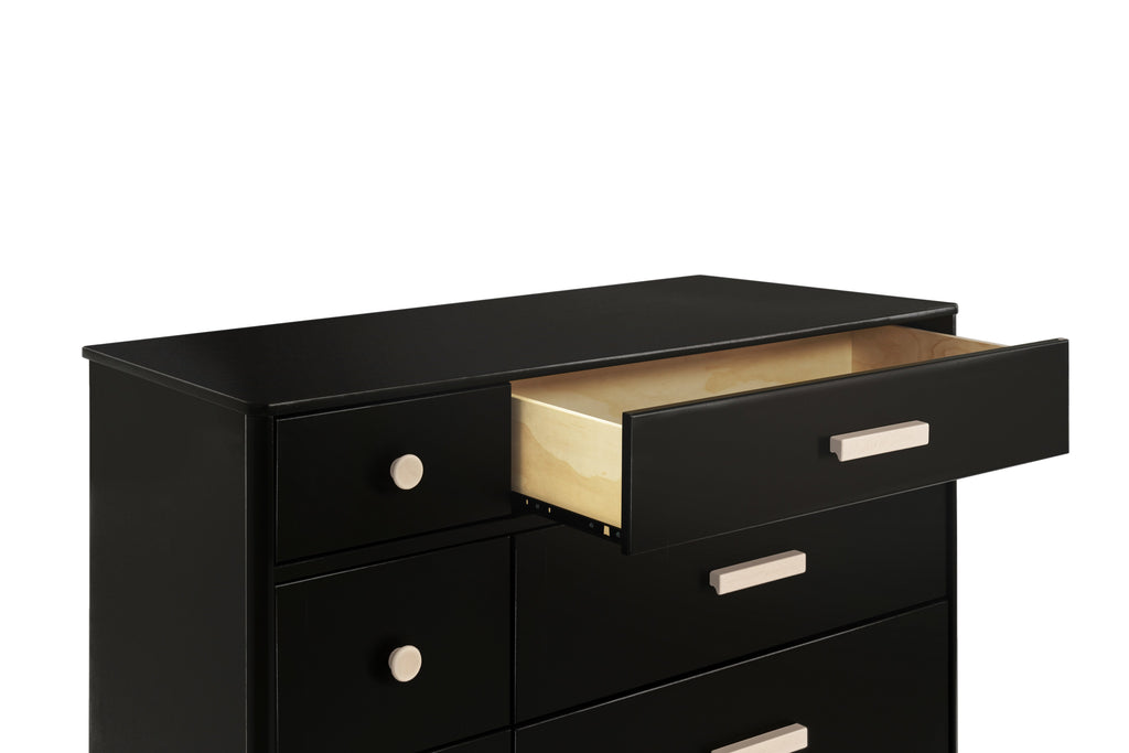 M9016BNX,Lolly 6-Drawer Double Dresser Assembled in Black/Washed natural