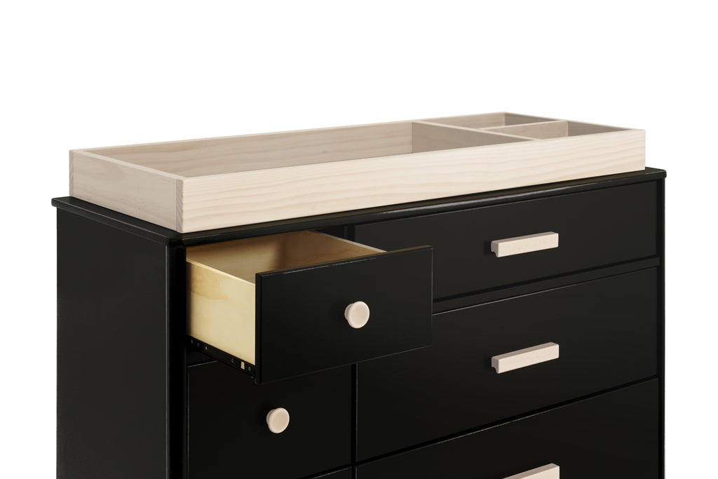 M9016BNX,Lolly 6-Drawer Double Dresser Assembled in Black/Washed natural