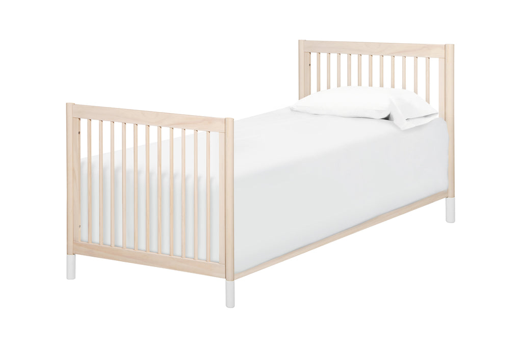 M12998NXW,Gelato 2-in 1 Mini Crib and Twin bed Washed Natural Finish with White Feet