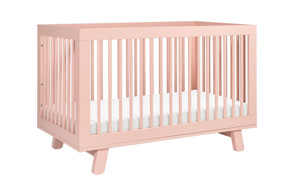 M4201BP,Hudson 3-in-1 Convertible Crib with Toddler Bed Conversion Kit in Blush Pink