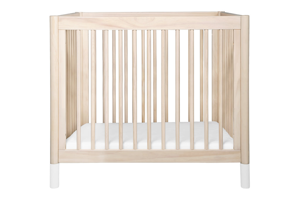 M12998NXW,Gelato 2-in 1 Mini Crib and Twin bed Washed Natural Finish with White Feet