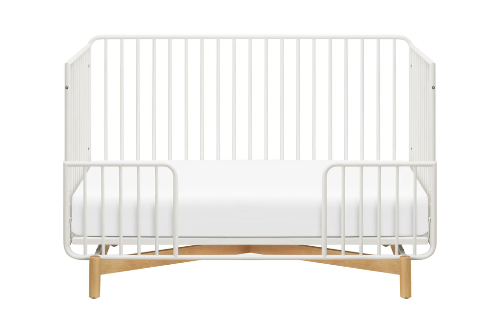M15101RWB,Bixby Metal Crib with Toddler Bed Conversion Kit in Warm White/Natural Beech