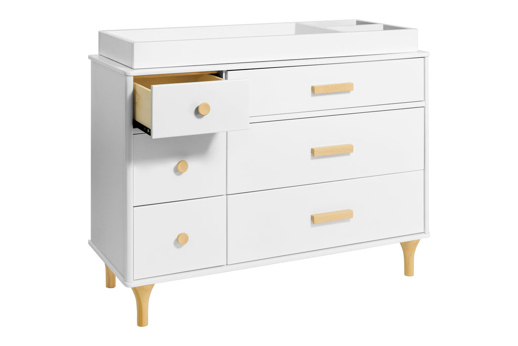 M9016WN,Lolly 6-Drawer Double Dresser Assembled in White/Natural