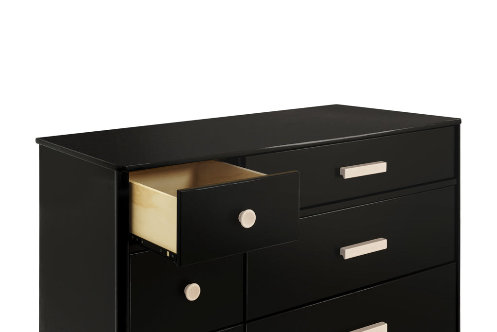 M9016BNX,Lolly 6-Drawer Double Dresser Assembled in Black/Washed natural