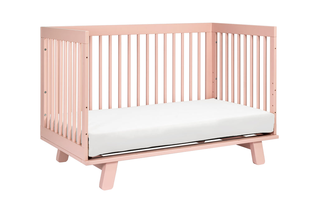 M4201BP,Hudson 3-in-1 Convertible Crib with Toddler Bed Conversion Kit in Blush Pink