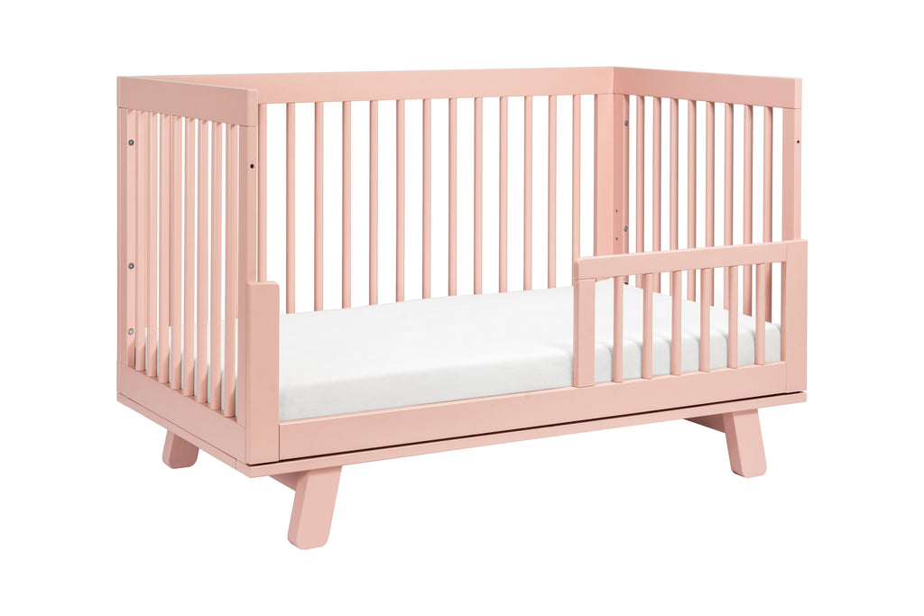 M4201BP,Hudson 3-in-1 Convertible Crib with Toddler Bed Conversion Kit in Blush Pink