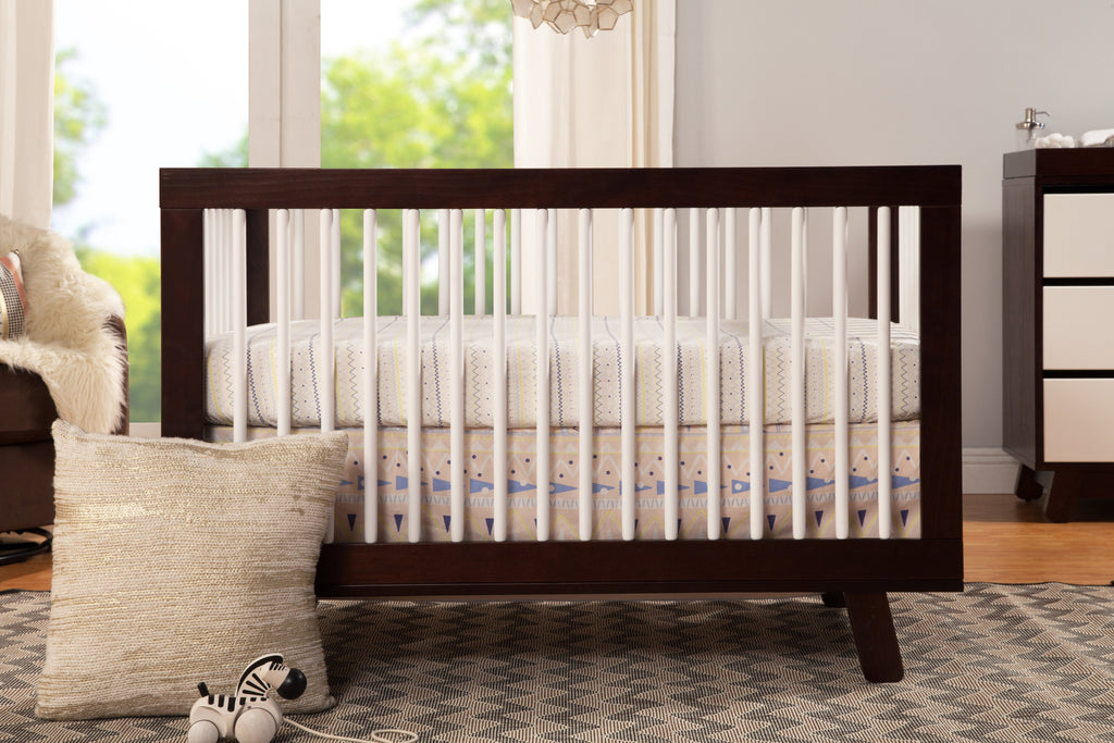 M4201QW,Hudson 3-in-1 Convertible Crib with Toddler Bed Conversion Kit in Espresso/White