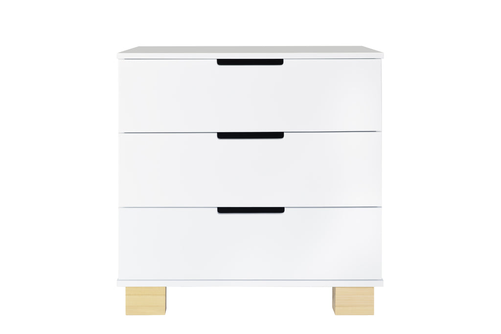 M6723WN,Modo 3-Drawer Changer Dresser  KD With Removable Changing Tray in White and Natural