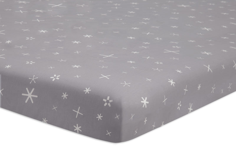 Babyletto Galaxy Galactic Grey Stars Fitted Mini Crib Sheet babyletto staging