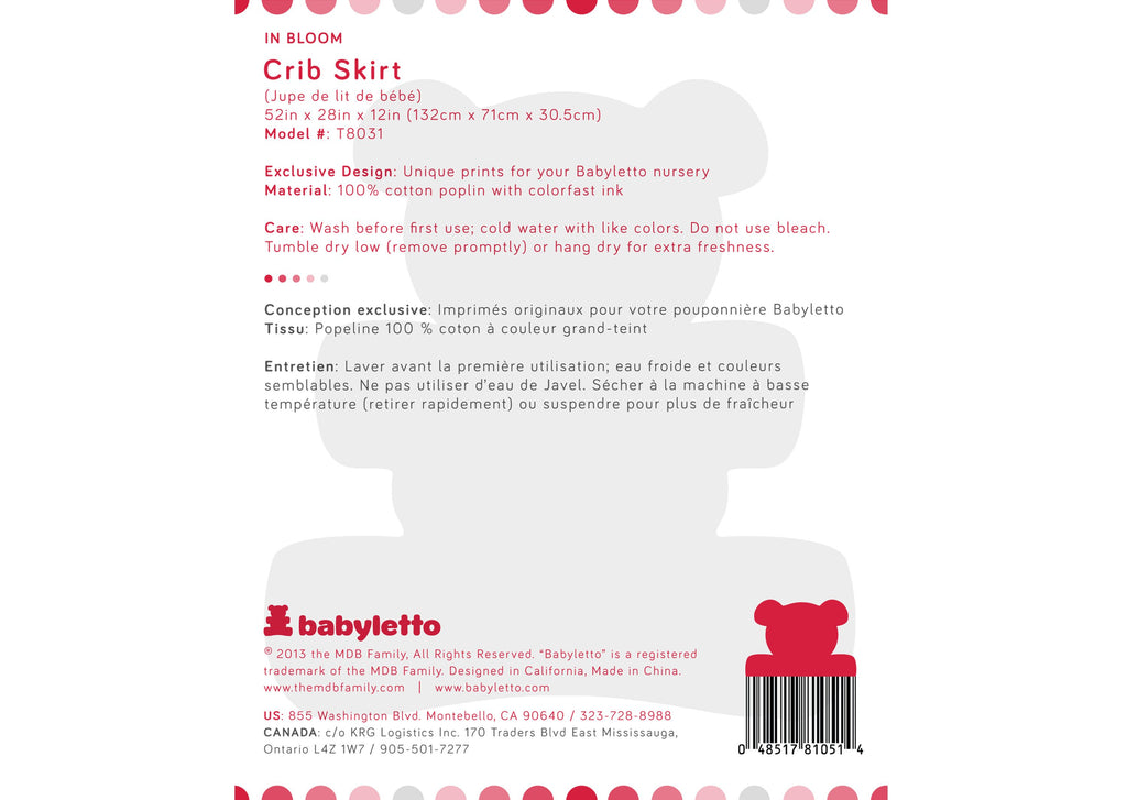 T8031,In Bloom Crib Skirt 